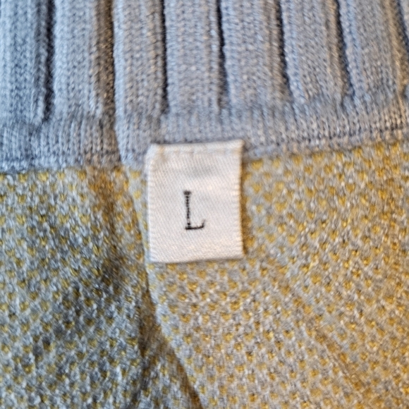 Women's Blue Daisy Knit Collared Sweater Vest Cap Sleeve V-Neck Pullover - Picture 10 of 12